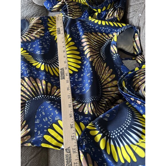 Womens Multicolor Long Dress 3XL By Eien Hippie Fairy 2 layer Sleeves Floral - Picture 4 of 10